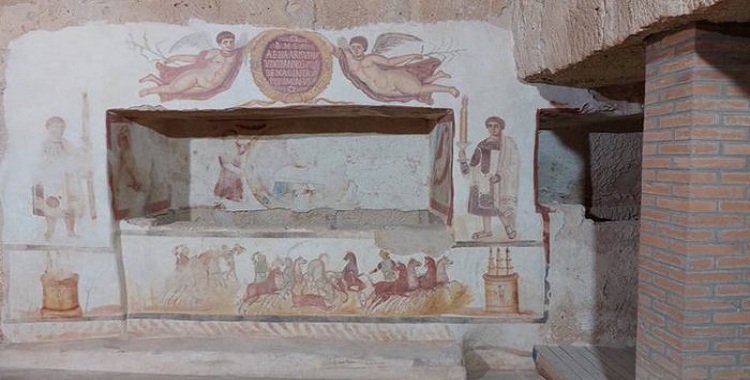 Il restauro del sepolcro di Mitra